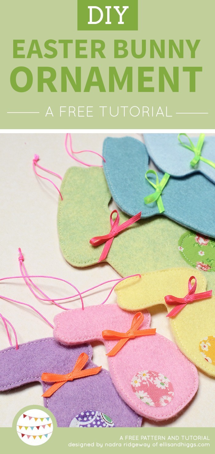 Osterhasen Anhänger aus Filz und Stoff / Felt and Fabric Easter Bunny Ornaments