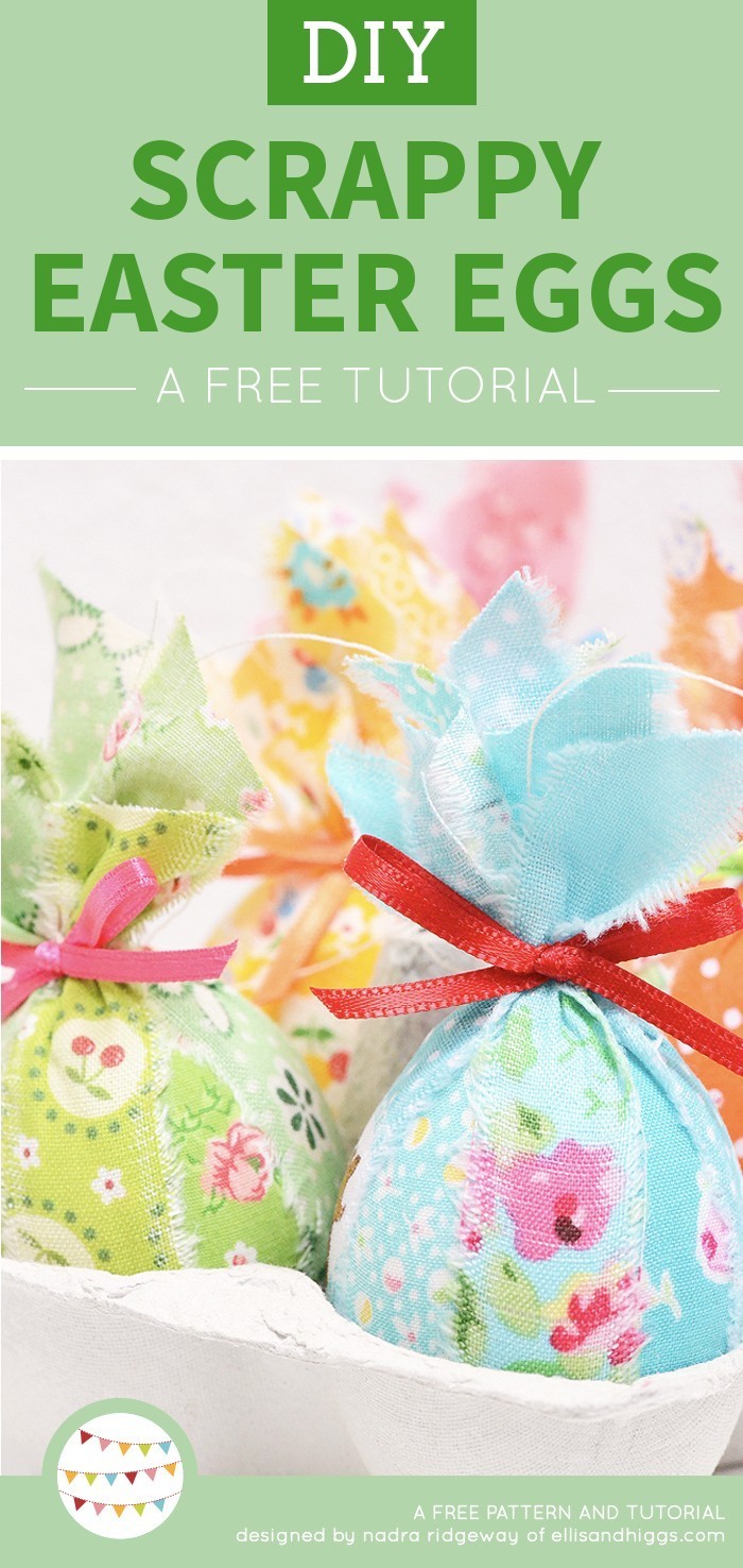 Ostereier Anhänger aus Stoff / Scrappy Fabric Easter Eggs