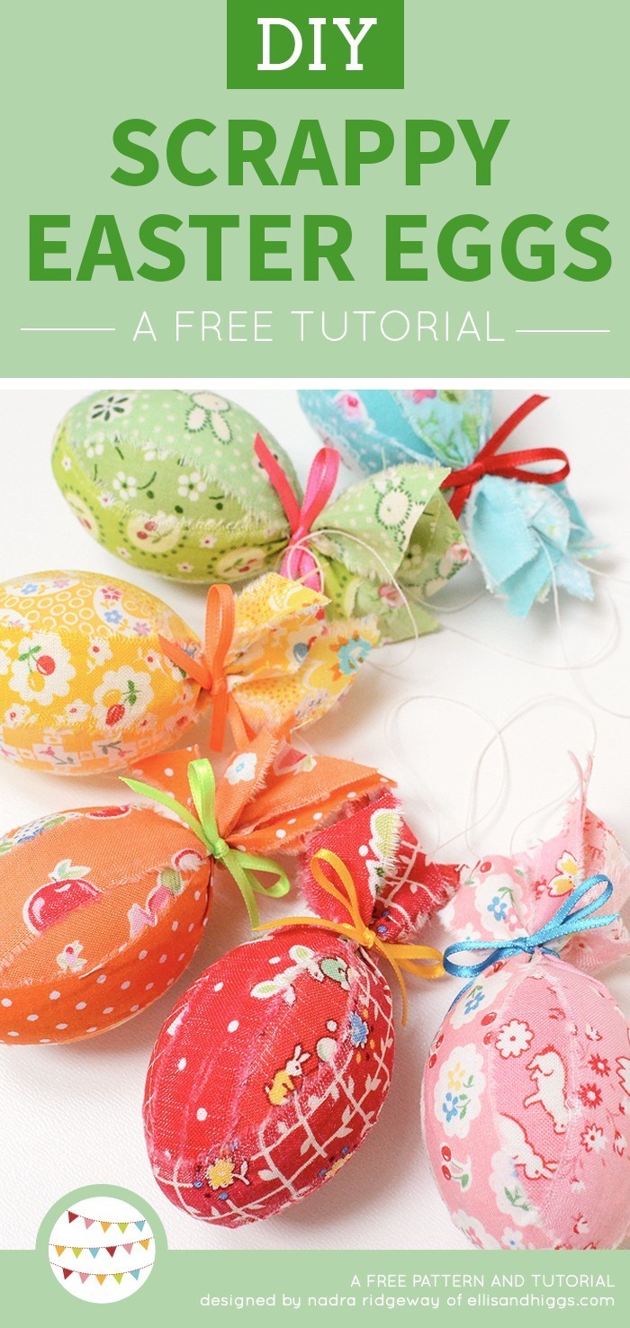 Ostereier Anhänger aus Stoff / Scrappy Fabric Easter Eggs