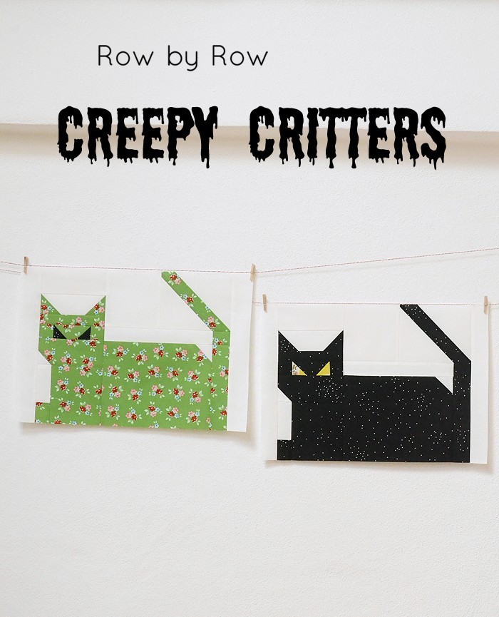  Creepy Critters Halloween Quilt - Cat Quilt Block