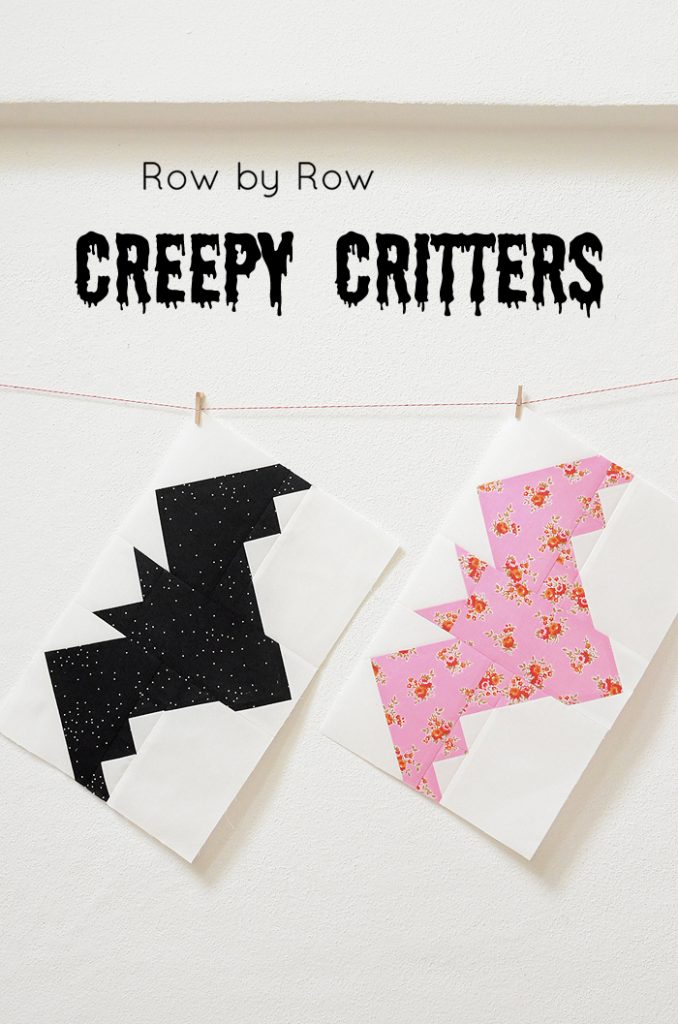 Creepy Critters Halloween Quilt - Bat Quilt Block