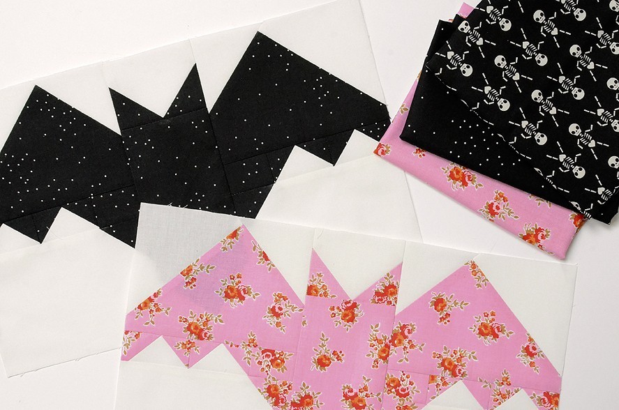  Creepy Critters Halloween Quilt - Bat Quilt Block