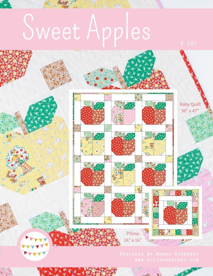 Sweet Apples Baby Quilt and Pillow Pattern by ellis & higgs