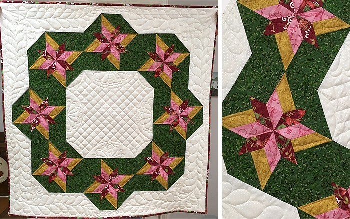 Christmas Wreath Quilt Pattern by Nadra Ridgeway of ellis & higgs
