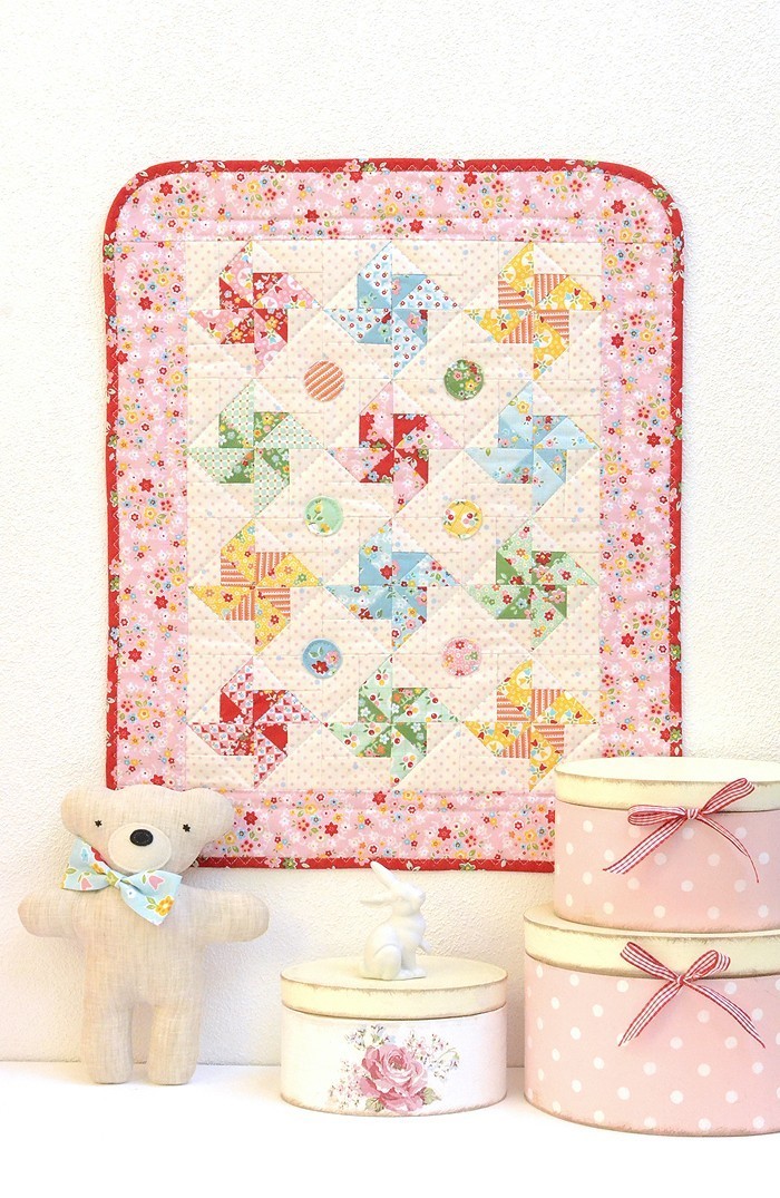 Pinwheel Mini made with Backyard Roses and Bloom and Bliss by Nadra Ridgeway