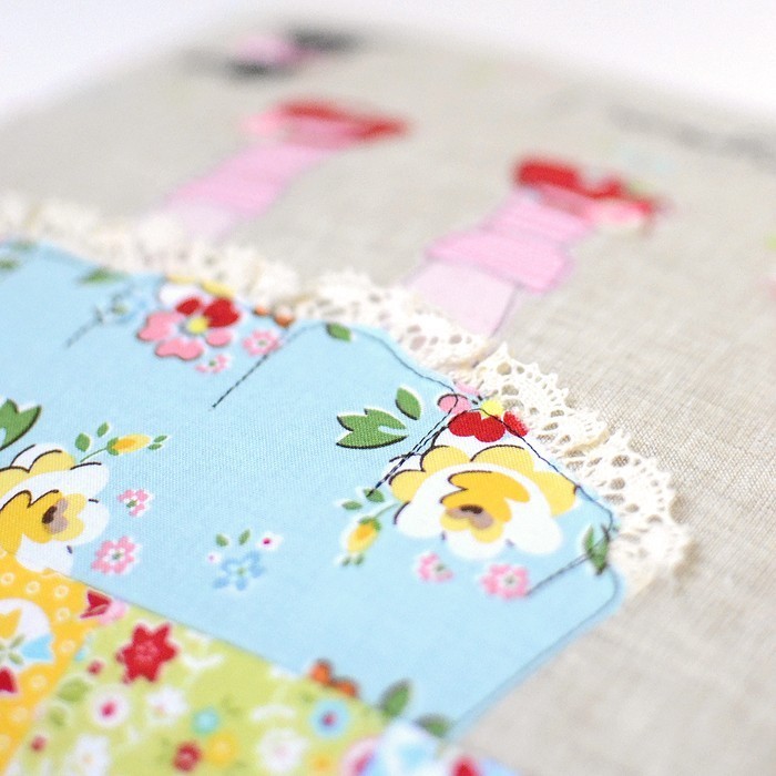 Bonjour Cushion made with Backyard Roses and Bloom and Bliss by Nadra Ridgeway