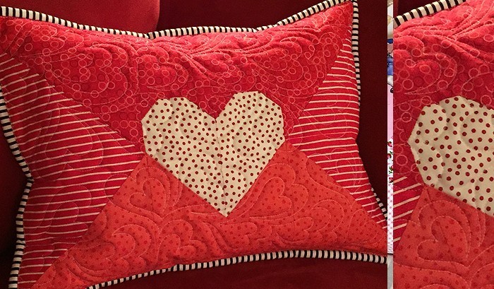 Quilted Love Letter Pillow by Nadra Ridgeway of ellis & higgs