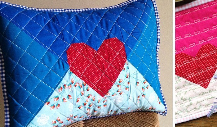 Quilted Love Letter Pillow by Nadra Ridgeway of ellis & higgs