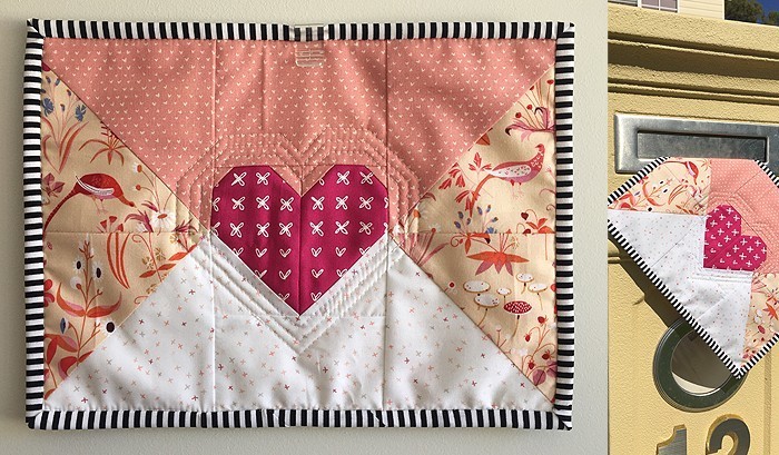 Quilted Love Letter Pillow by Nadra Ridgeway of ellis & higgs