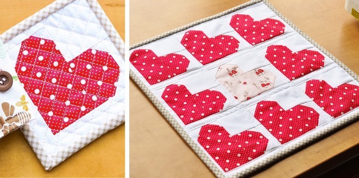 Tiny Hearts Mini Quilt Pattern by Nadra Ridgeway of ellis & higgs