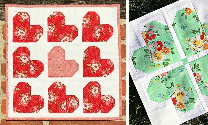 Tiny Hearts Mini Quilt Pattern by Nadra Ridgeway of ellis & higgs