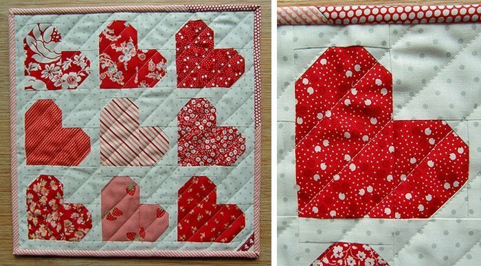 Tiny Hearts Mini Quilt Pattern by Nadra Ridgeway of ellis & higgs