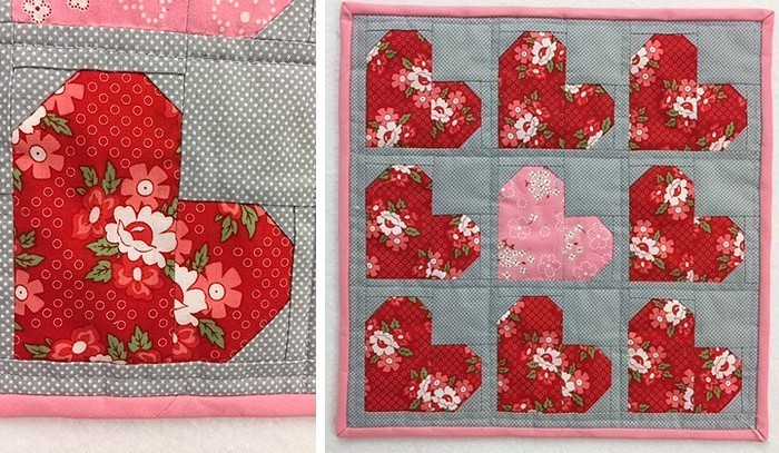Tiny Hearts Mini Quilt Pattern by Nadra Ridgeway of ellis & higgs