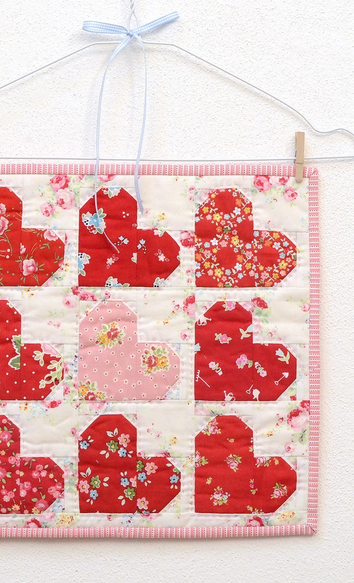 Tiny Hearts Mini Quilt Pattern by Nadra Ridgeway of ellis & higgs