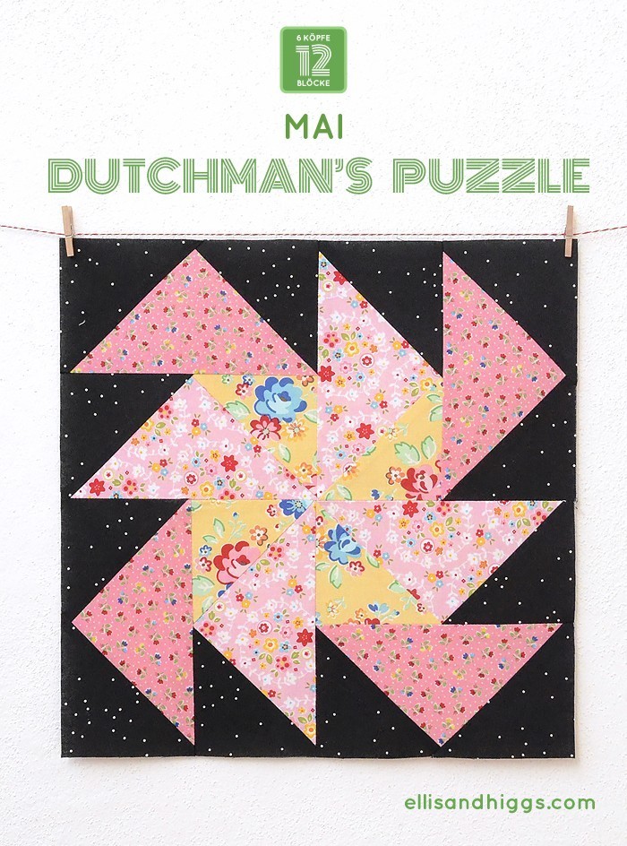 6 Köpfe 12 Blöcke Mai Block Broken Dishes - Nadra Ridgeway von ellisandhiggs