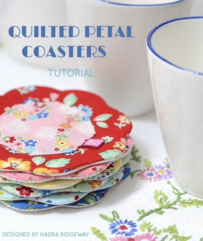 Arbor Blossom Blog Tour - Quilted Petal Coaster Tutorial by Nadra Ridgeway