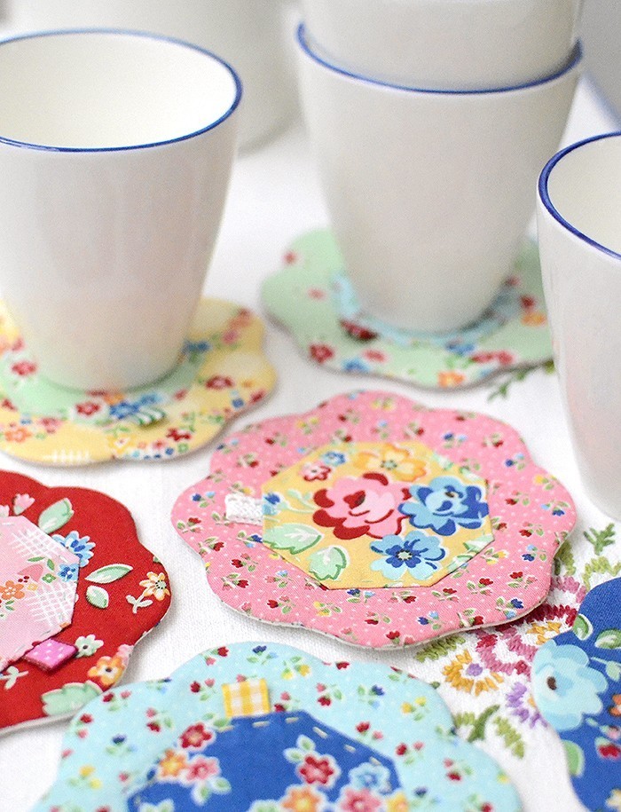 Arbor Blossom Blog Tour - Quilted Petal Coaster Tutorial by Nadra Ridgeway