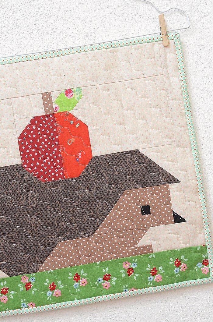 Hedgehog Mini Quilt Pattern by Nadra Ridgeway of ellis & higgs