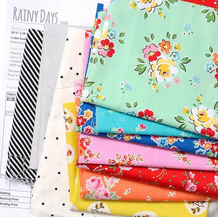 Rainy Days Mini Quilt - a pattern by Nadra Ridgeway of ellis & higgs