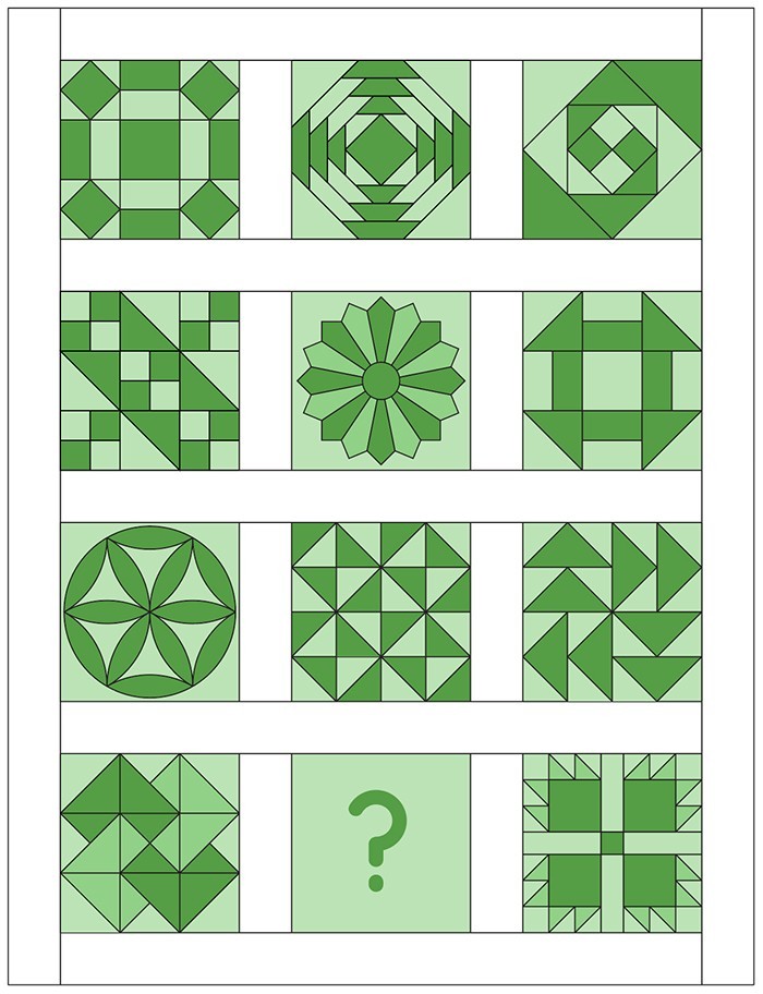 6 Koepfe 12 Bloecke Quilt Layout von Nadra Ridgeway von ellis & higgs
