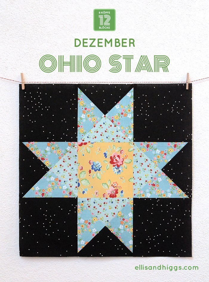 6 Koepfe 12 Bloecke Dezember Block Ohio Star von Nadra Ridgeway von ellis & higgs