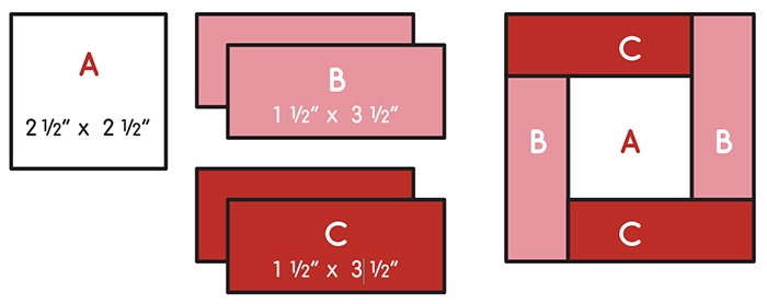 6 Köpfe 12 Blöcke - Februar Bright Hopes Quilt Block Tutorial von Nadra Ridgeway, ellis & higgs