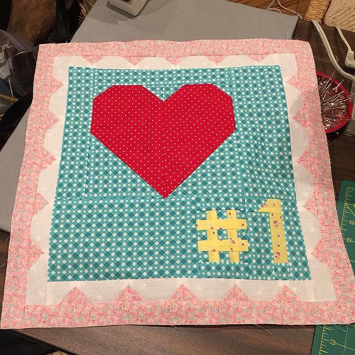 My Number One - Valentine's Day Pillow Pattern by Nadra Ridgeway of ellis & higgs