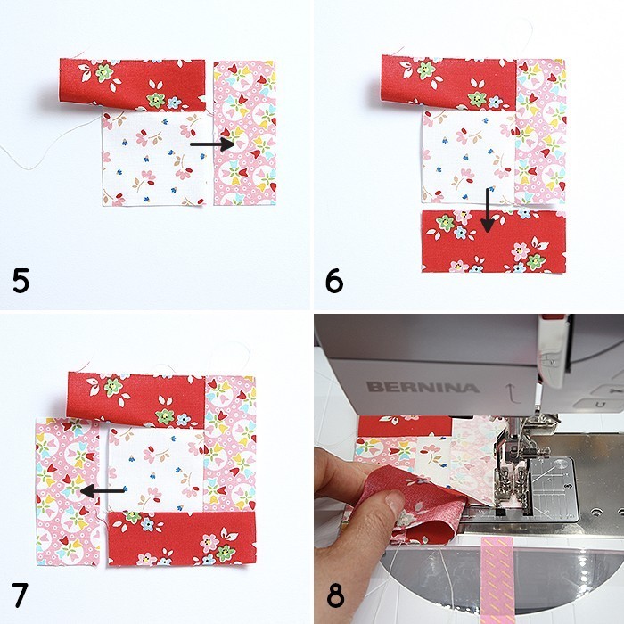 6 Köpfe 12 Blöcke - Februar Bright Hopes Quilt Block Tutorial von Nadra Ridgeway, ellis & higgs