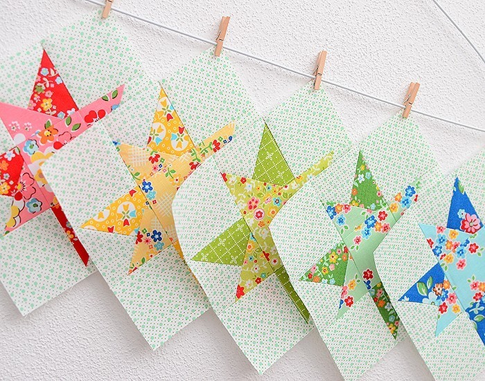 6 Köpfe 12 Blöcke - März: Stern Quilt Block von Nadra Ridgeway von ellis & higgs