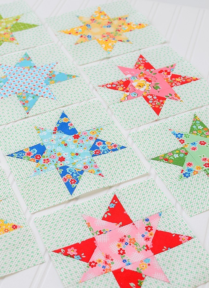 6 Köpfe 12 Blöcke - März: Stern Quilt Block von Nadra Ridgeway von ellis & higgs
