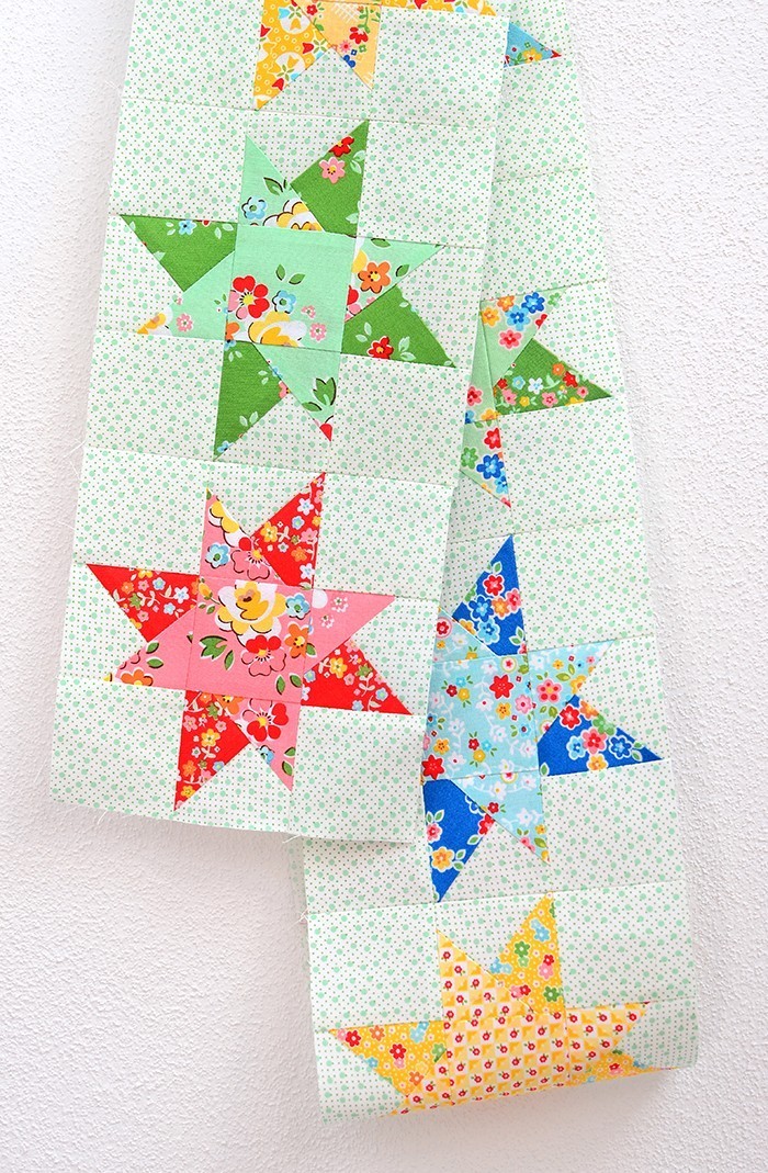 6 Köpfe 12 Blöcke - März: Stern Quilt Block von Nadra Ridgeway von ellis & higgs