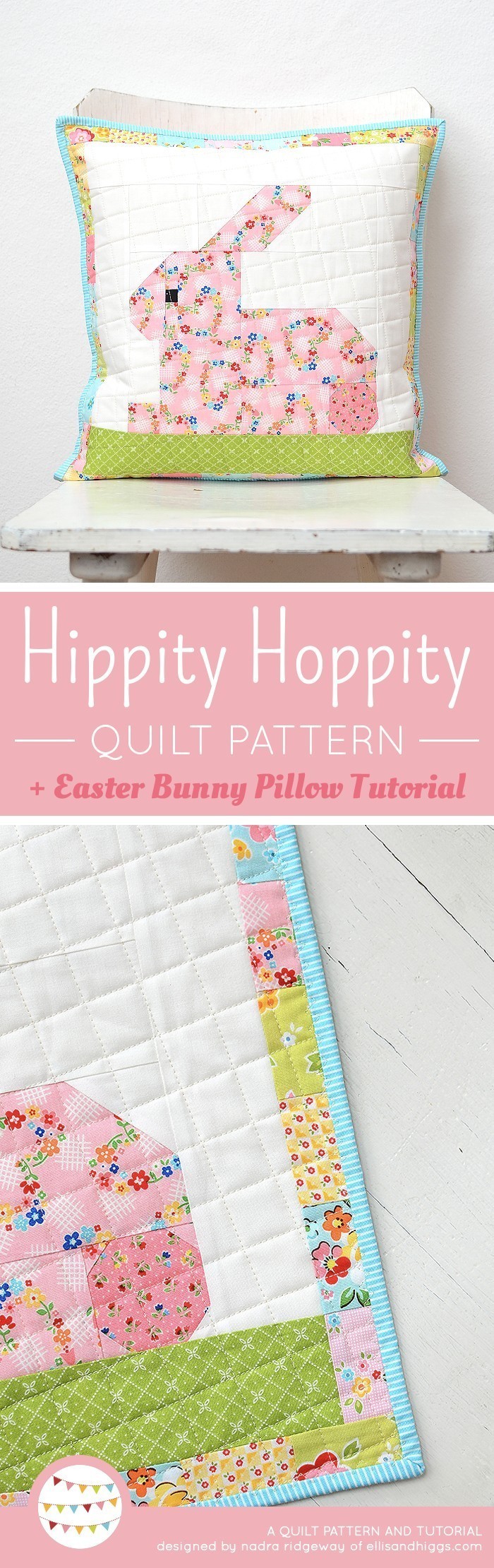 Easter Bunny Pillow Tutorial, Nadra Ridgeway, ellis & higgs