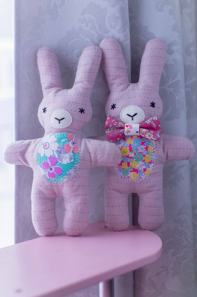Three Little Friends Bunny Bear and Lambkin Softie Pattern