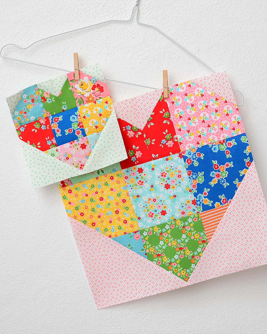 Spelling Bee Sew Along Heart Quilt Blocks by Nadra Ridgeway of ellis & higgs