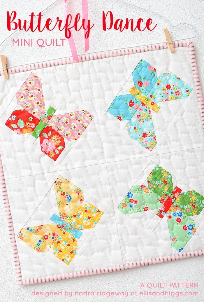 Butterfly Mini Quilt Pattern by Nadra Ridgeway of ellis & higgs