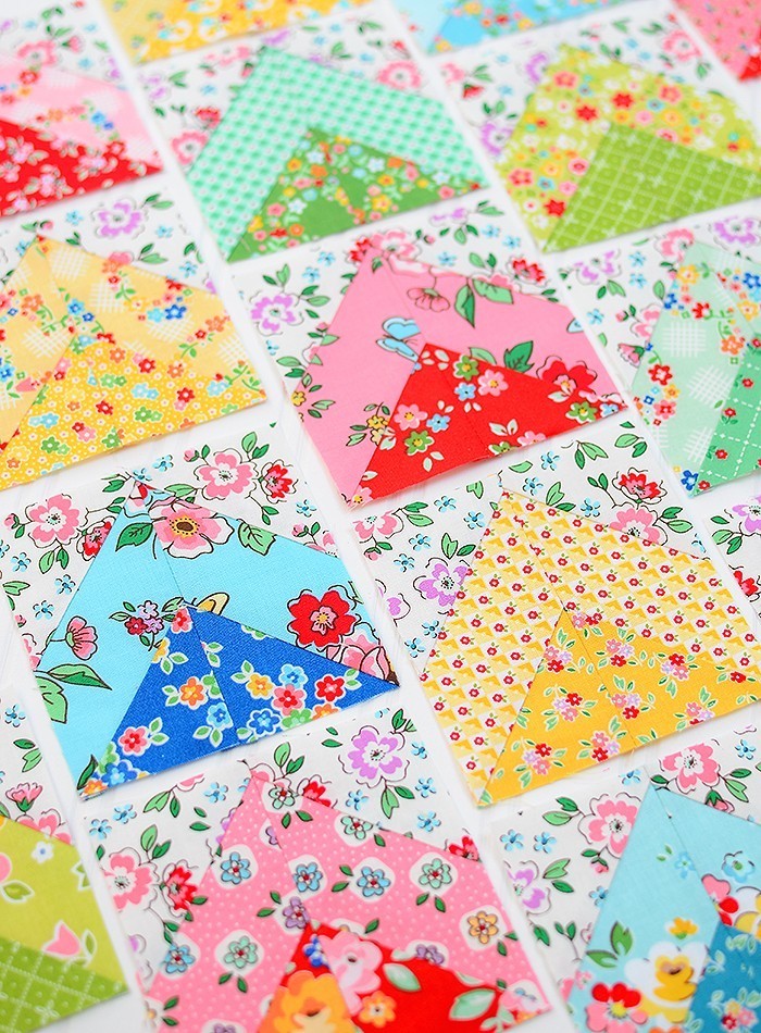 6 Koepfe 12 Bloecke Juli Zickzack Quilt Block