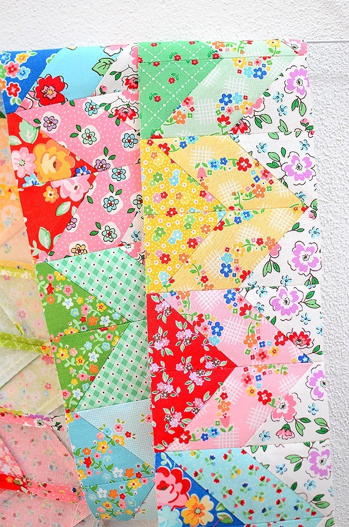 6 Koepfe 12 Bloecke Juli Zickzack Quilt Block