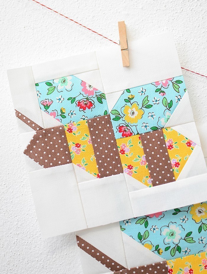 Honey Bee Quilt Block Pattern by Nadra Ridgeway of ellis & higgs