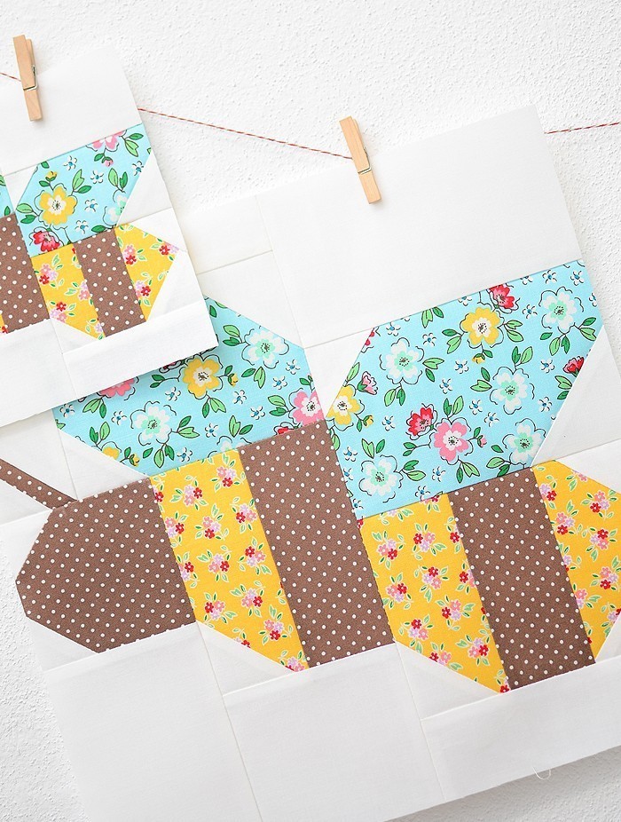Honey Bee Quilt Block Pattern by Nadra Ridgeway of ellis & higgs