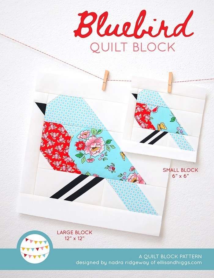 Bluebird Quilt Block Pattern by Nadra Ridgeway of ellis & higgs