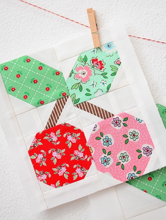 Cherry Quilt Block Pattern by Nadra Ridgeway of ellis & higgs
