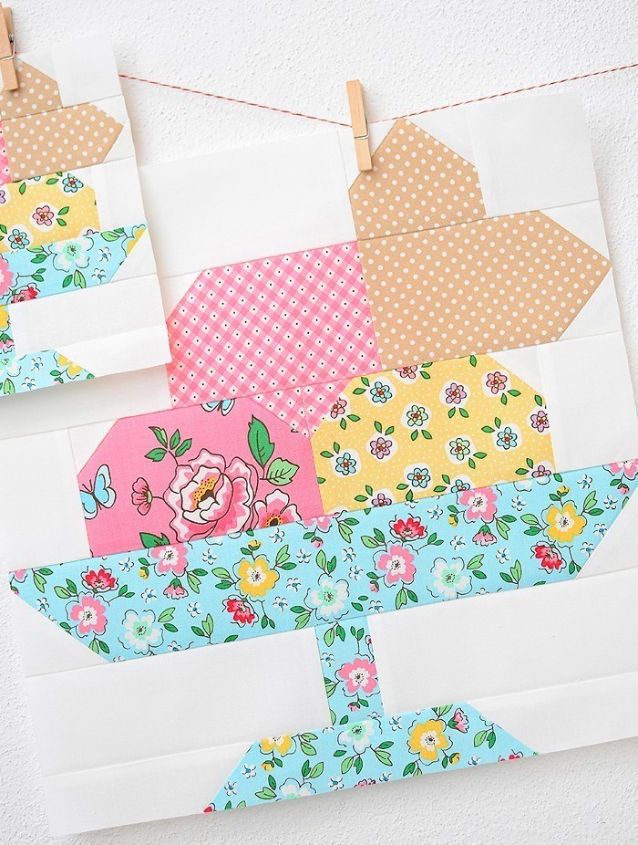 Ice Cream Sundae Quilt Block Pattern by Nadra Ridgeway of ellis & higgs