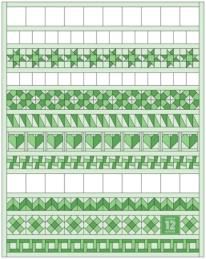 6 Koepfe 12 Bloecke August: Lifesaver Quilt Block Tutorial von Nadra Ridgeway, ellis & higgs