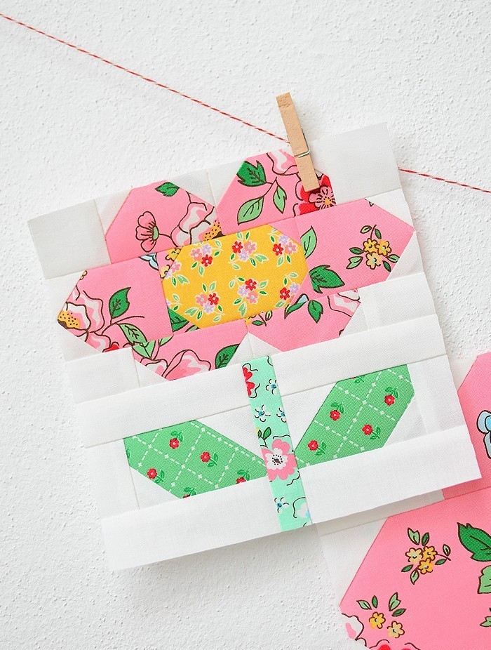 Spring Flower Quilt Block Pattern by Nadra Ridgeway of ellis & higgs
