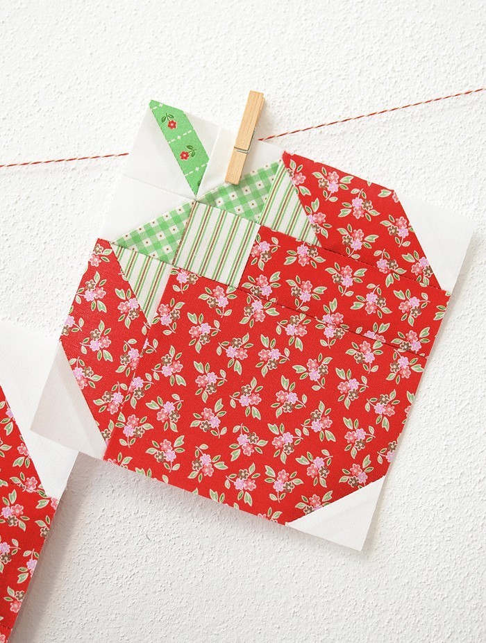 Strawberry Quilt Block Pattern by Nadra Ridgeway of ellis & higgs