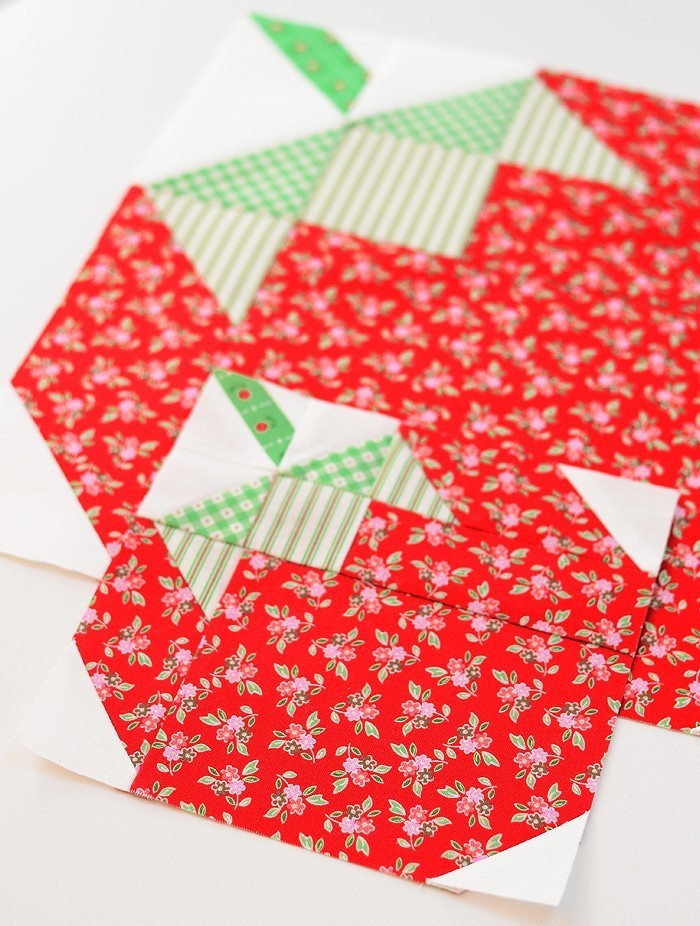 Strawberry Quilt Block Pattern by Nadra Ridgeway of ellis & higgs