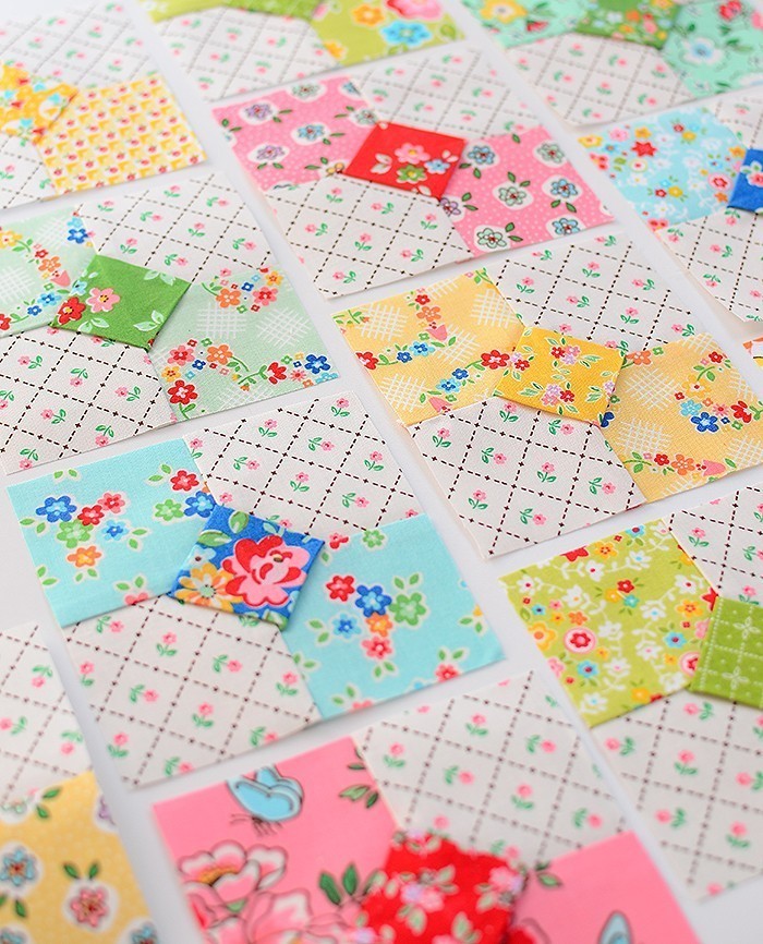 6 Koepfe 12 Bloecke September Bow Tie Quilt Block