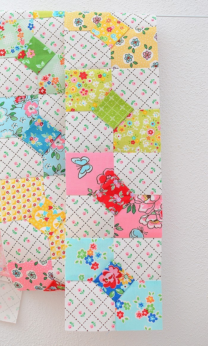 6 Koepfe 12 Bloecke September Bow Tie Quilt Block