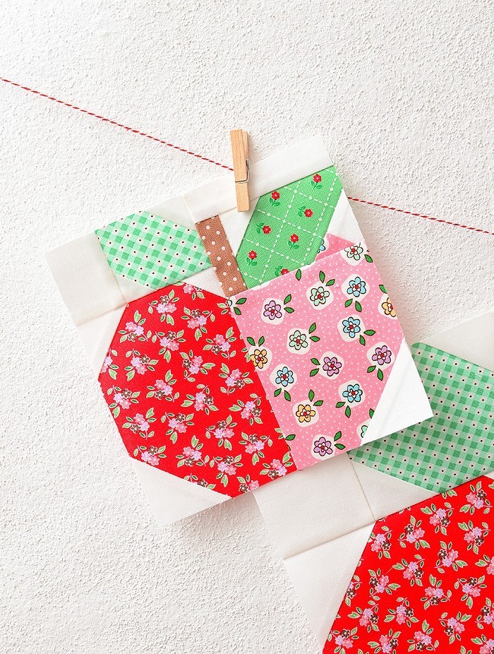 Apple Quilt Block Pattern by Nadra Ridgeway of ellis & higgs