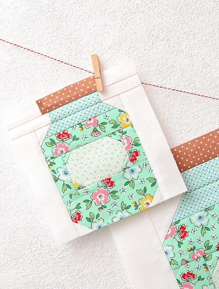Canning Jar Quilt Block Pattern by Nadra Ridgeway of ellis & higgs